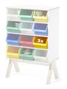 Set of 3 Plastic Boxes for Famille Garage (Small), Yellow