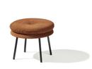 Stool Little Tom, 2-layer, Suede leather brown