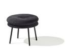 Stool Little Tom, 2-layer, Suede leather black