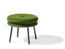 Stool Little Tom, 2-layer, Velour grass green