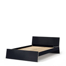 Stockholm Bed, 140 x 200 cm, Black-brown, With headboard, With slatted frame