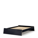 Stockholm Bed, 140 x 200 cm, Black-brown, Without headboard, With slatted frame