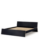 Stockholm Bed, 180 x 200 cm, Black-brown, With headboard, With slatted frame
