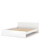 Stockholm Bed, 180 x 200 cm, White, With headboard, With slatted frame