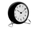 AJ Station Table Clock, black / white