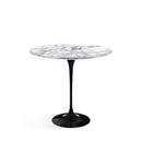Saarinen Oval Side Table, Black, Arabescato marble (white with grey tones)