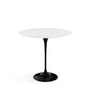 Saarinen Oval Side Table, Black, Laminate white