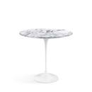 Saarinen Oval Side Table, White, Arabescato marble (white with grey tones)