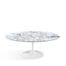 Saarinen Oval Sofa Table, White, Arabescato marble (white with grey tones)