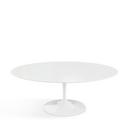Saarinen Oval Sofa Table, White, Laminate white