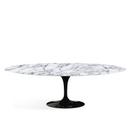 Saarinen Oval Dining Table, L 244 cm x W 137 cm, Black, Arabescato marble (white with grey tones)