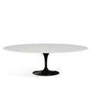 Saarinen Oval Dining Table, L 244 cm x W 137 cm, Black, Laminate white