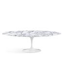 Saarinen Oval Dining Table, L 244 cm x W 137 cm, White, Arabescato marble (white with grey tones)
