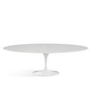 Saarinen Oval Dining Table, L 244 cm x W 137 cm, White, Laminate white