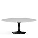 Saarinen Oval Dining Table, L 198 cm x  W 121 cm, Black, Laminate white