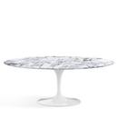 Saarinen Oval Dining Table, L 198 cm x  W 121 cm, White, Arabescato marble (white with grey tones)