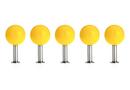 Dots Wall Hooks Set of 5, Yellow