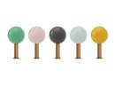 Dots Wall Hooks Set of 5, Colour mix 