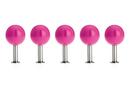 Dots Wall Hooks Set of 5, Pink