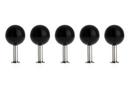 Dots Wall Hooks Set of 5, Black
