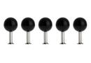 Dots Wall Hooks Set of 5, Black