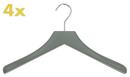 Coat Hangers 0112 Set of 4, Granite, Chrome polished