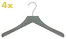 Coat Hangers 0112 Set of 4, Granite, Chrome matt