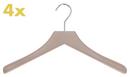 Coat Hangers 0112 Set of 4, Pebble, Chrome polished