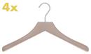 Coat Hangers 0112 Set of 4, Pebble, Chrome matt