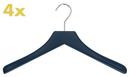 Coat Hangers 0112 Set of 4, Night blue, Chrome polished