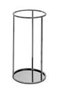 Rack Umbrella Stand/ Side Table, Round, Smoked chrome, blade polished