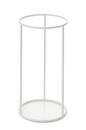 Rack Umbrella Stand/ Side Table, Round, White powder-coated