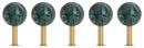 Dots Stone Wall Hooks Set of 5, Verde Guatemala / brass