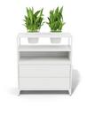 M1 plant sideboard, Version 1 (H 90 x W 80 cm), White