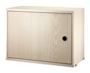 String System Cabinet with swing door, Ash veneer