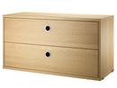 String System Drawer Unit, 78 x 30 cm, Oak veneer