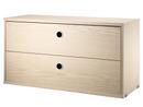 String System Drawer Unit, 78 x 30 cm, Ash veneer