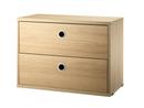 String System Drawer Unit, 58 x 30 cm, Oak veneer