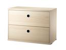 String System Drawer Unit, 58 x 30 cm, Ash veneer