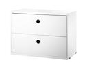 String System Drawer Unit, 58 x 30 cm, White lacquered