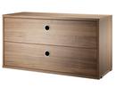 String System Drawer Unit, 78 x 30 cm, Walnut veneer