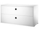 String System Drawer Unit, 78 x 30 cm, White lacquered