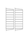 String System Wall Panel, Set of 2, 50 x 20 cm, Dark grey