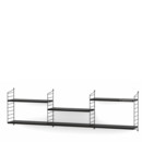 String System Shelf L, 20 cm, Black, Black ash veneer