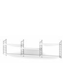 String System Shelf L, 20 cm, Black, White lacquered