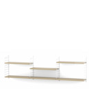 String System Shelf L, 20 cm, White, Oak veneer