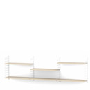 String System Shelf L, 20 cm, White, Ash veneer