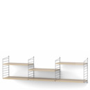 String System Shelf L, 30 cm, Grey, Oak veneer