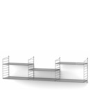 String System Shelf L, 30 cm, Grey, Grey lacquered