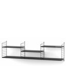 String System Shelf L, 30 cm, Black, Black ash veneer